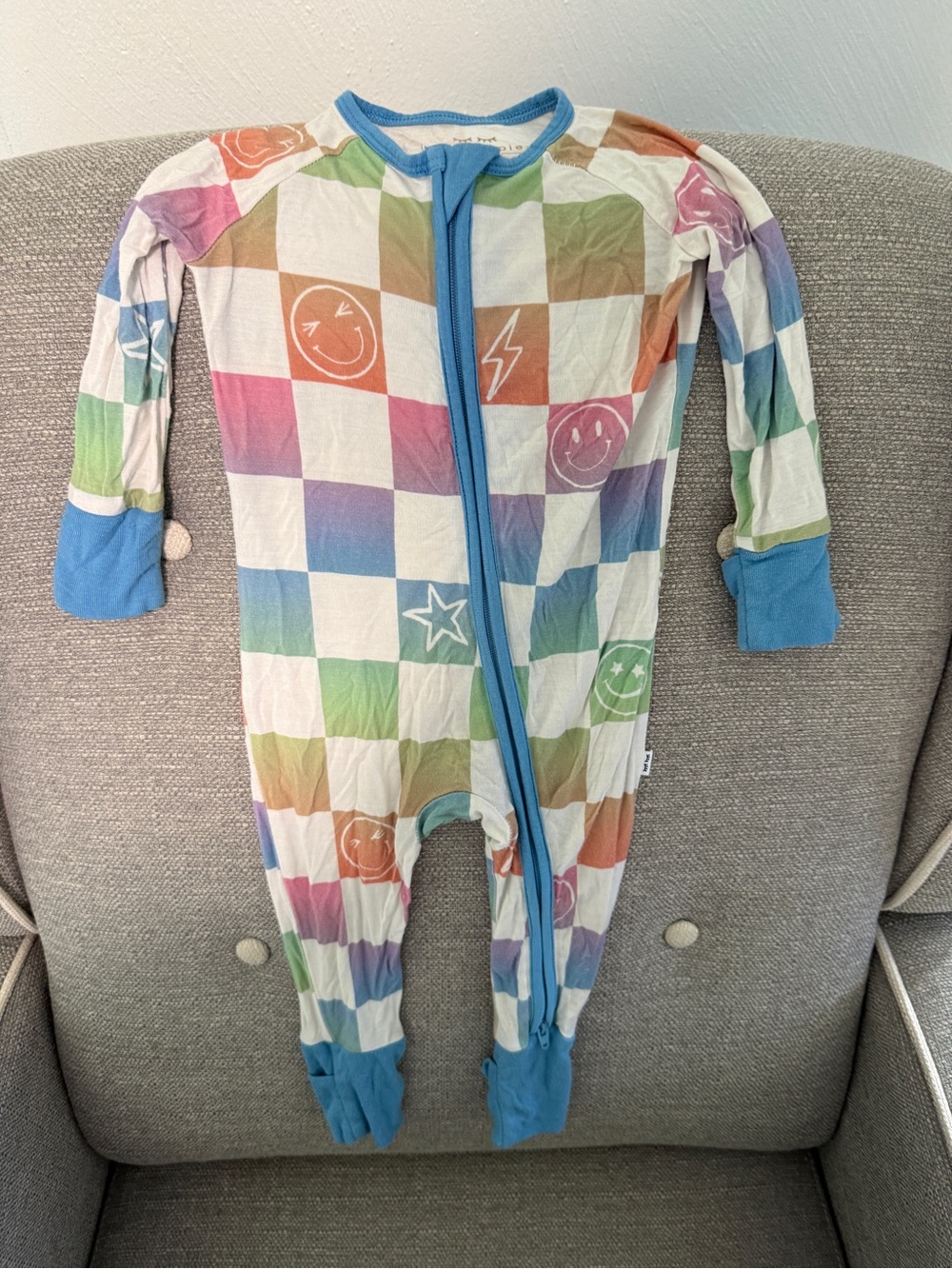Little Sleepies Ombre Cheery Checks Zippy Pajamas
